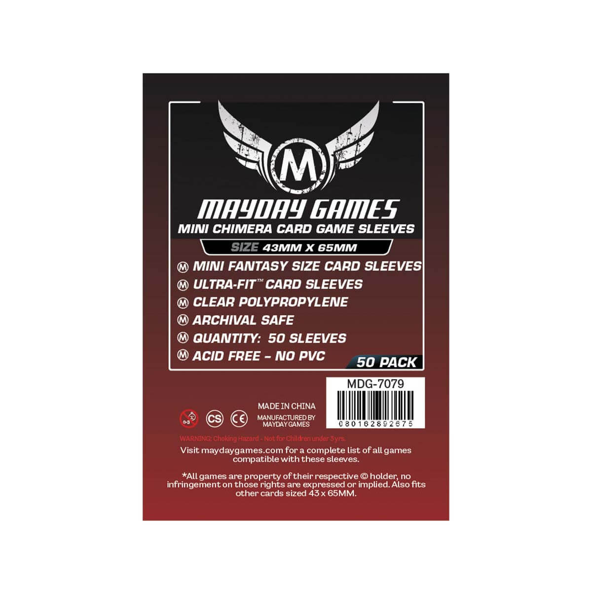 FUNDA MINI CHIMERA ROJA PRM 43X65MM