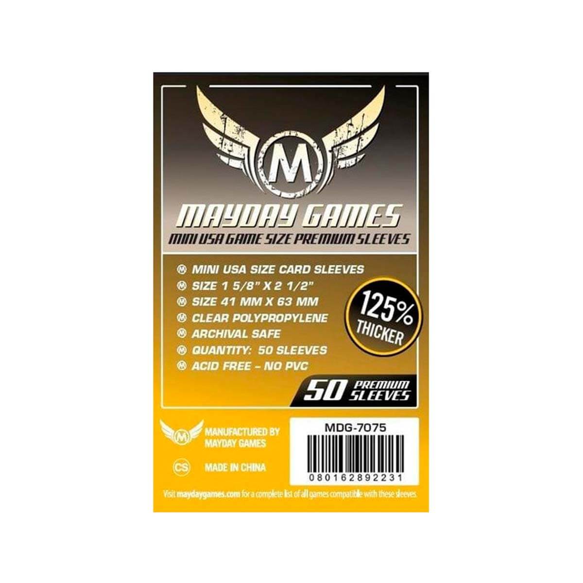 FUNDA MINI USA AMARILLA PRM 41X63MM