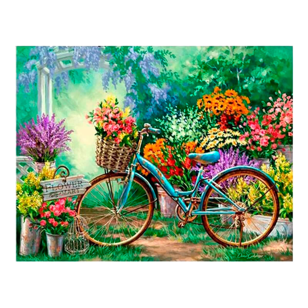 Diamond Painting - Flower bike 40 x 50 cm