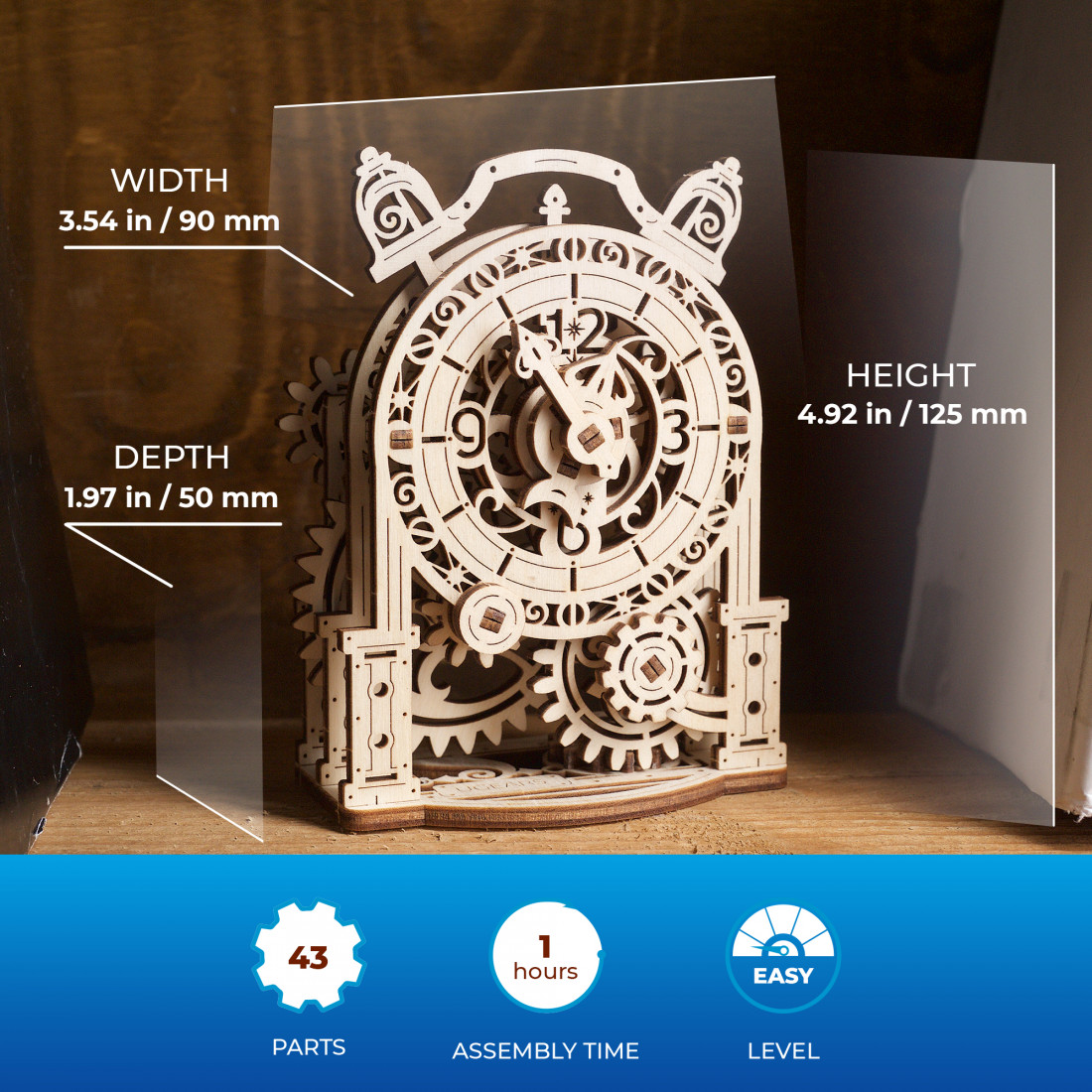 UGEARS - Despertador Vintage - Imagen 4
