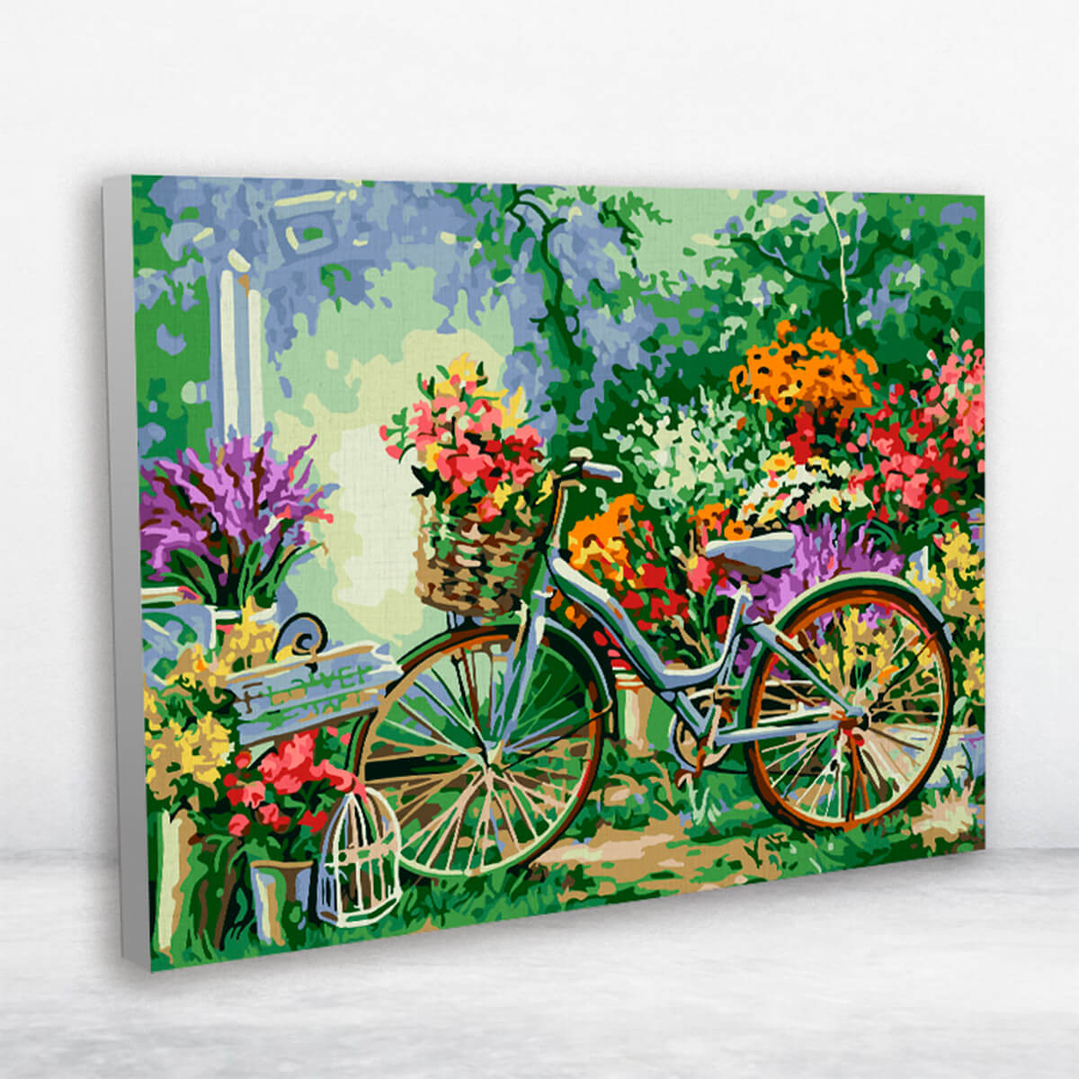 Oil Painting - Flower bike 35 x 45 cm