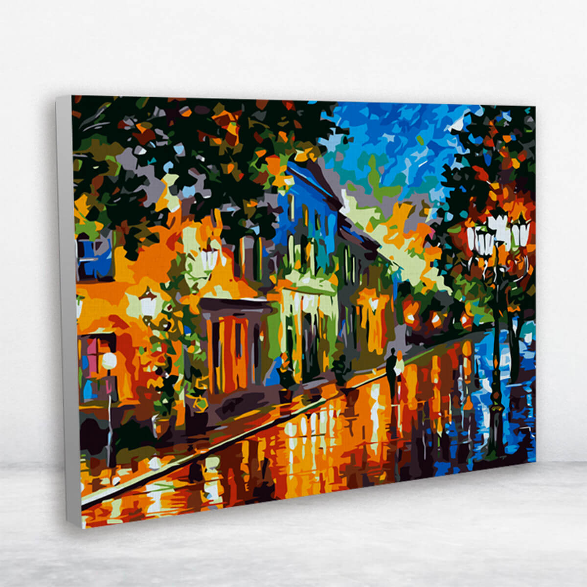 Oil Painting - Lights street 35 x 45 cm