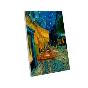 Oil Painting - Cafe Terrace at Night 20 x 30 cm