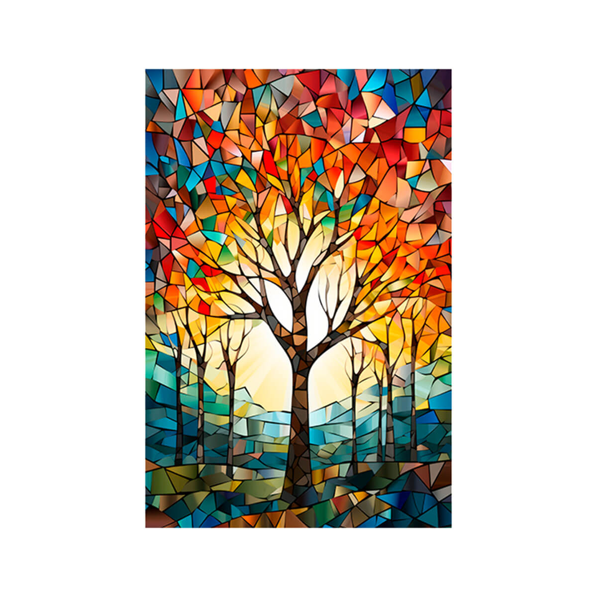 Diamond Painting - Vitral Tree 20 x 30 cm